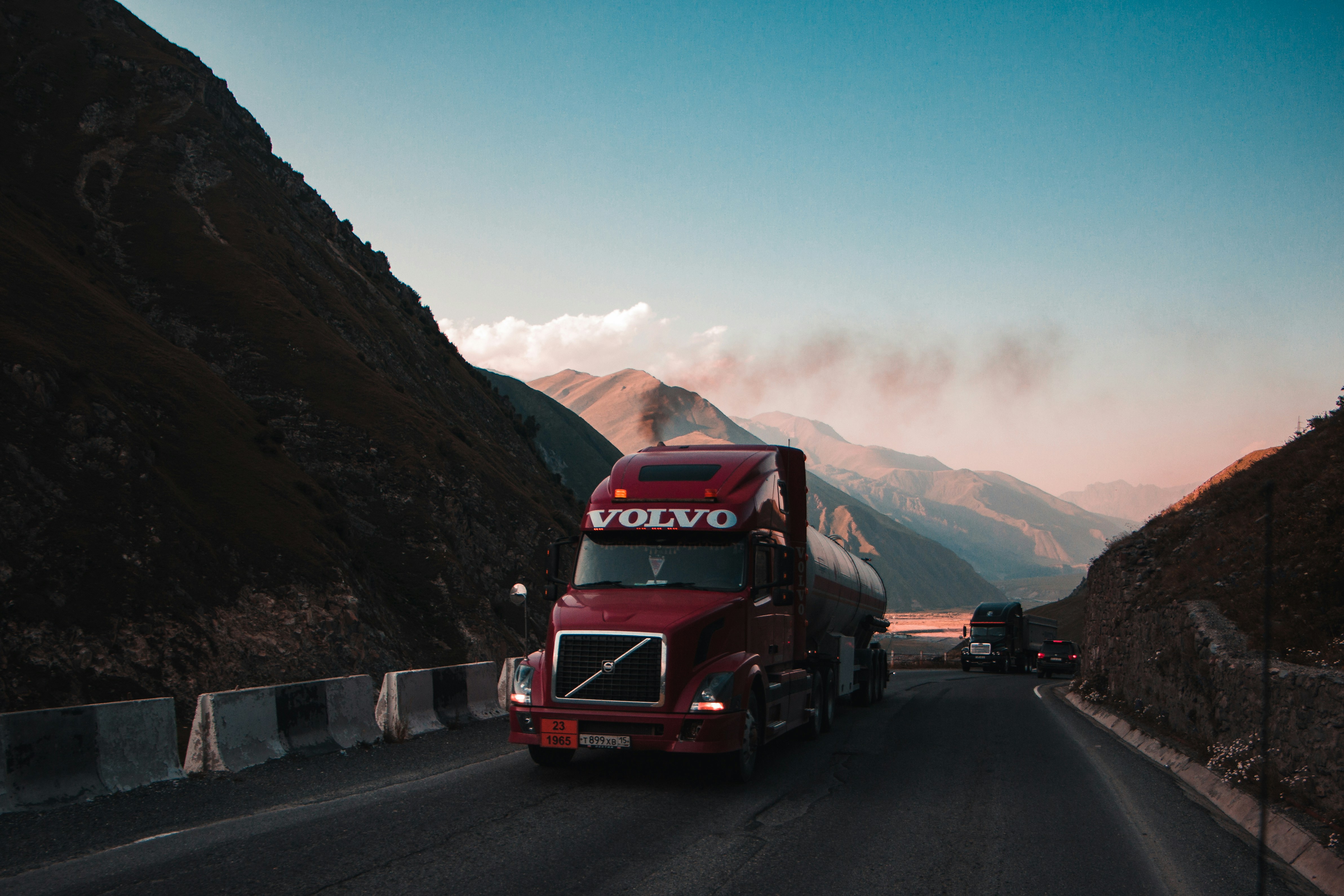 image of truck on the road