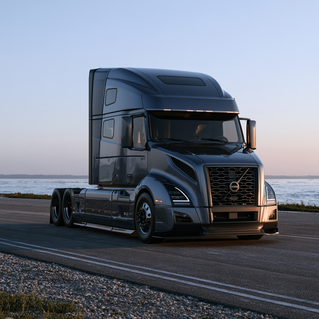 image of truck on the road