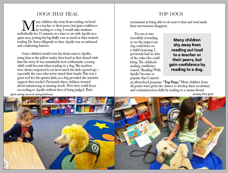 Interior formatting spread, chapter opener