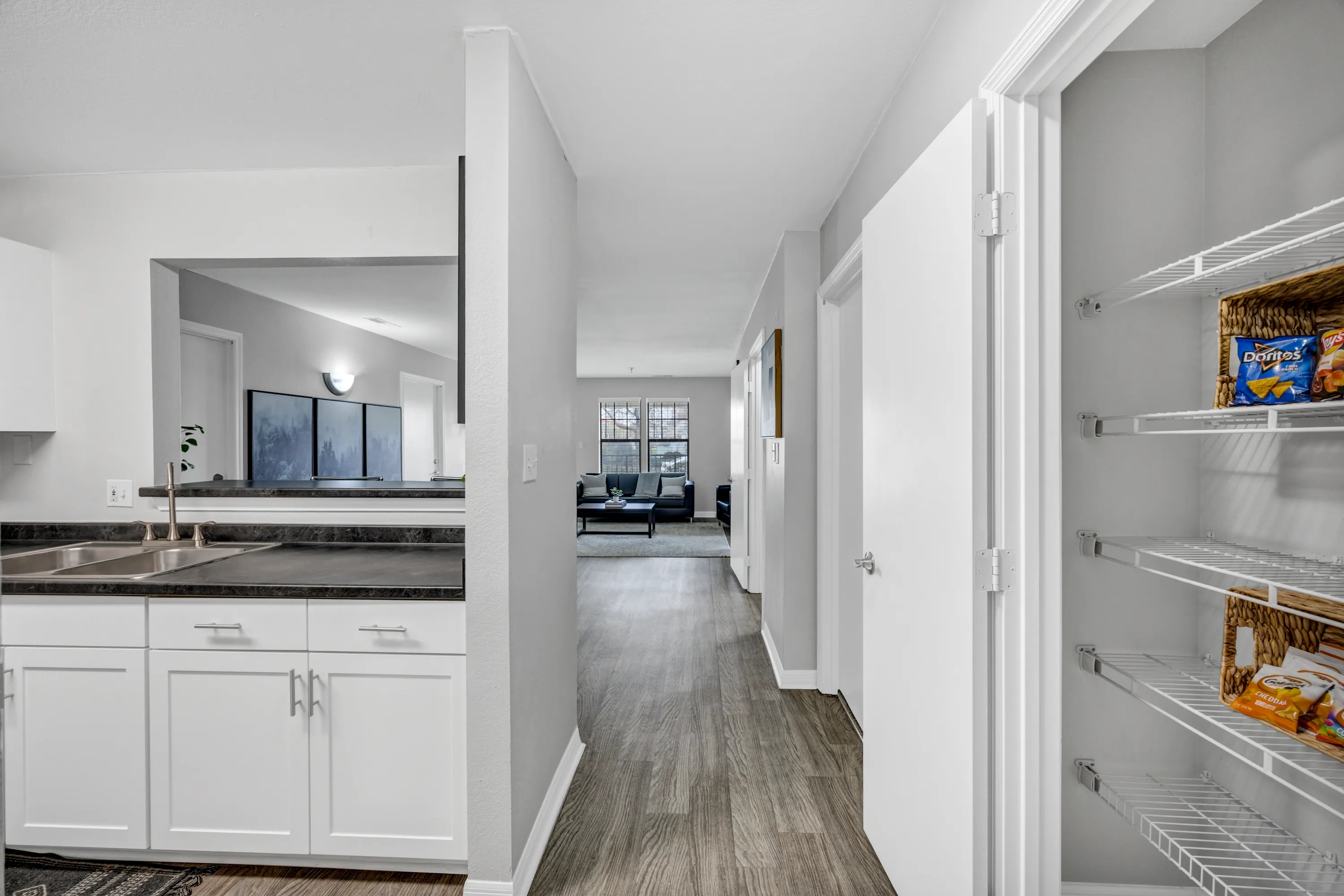 Kitchen in the C1 Premium apartment at The Foundry
