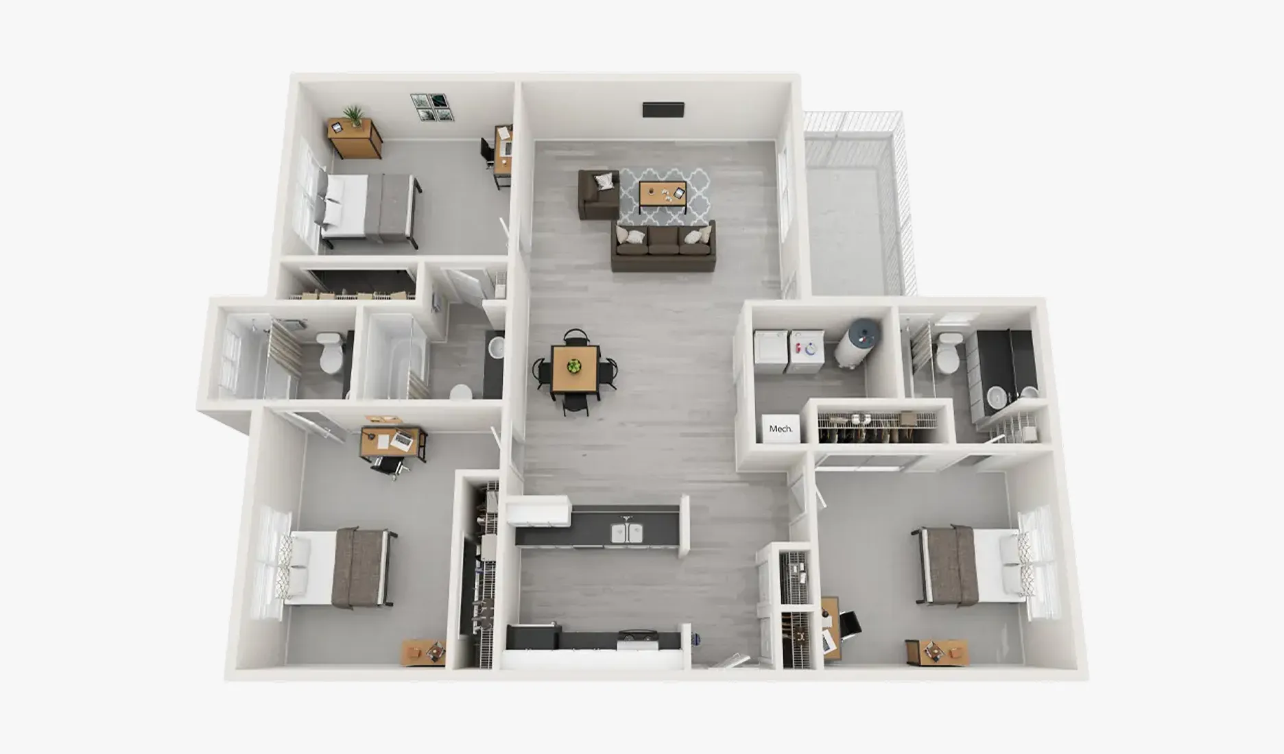 C1 Premium floor plan at The Foundry