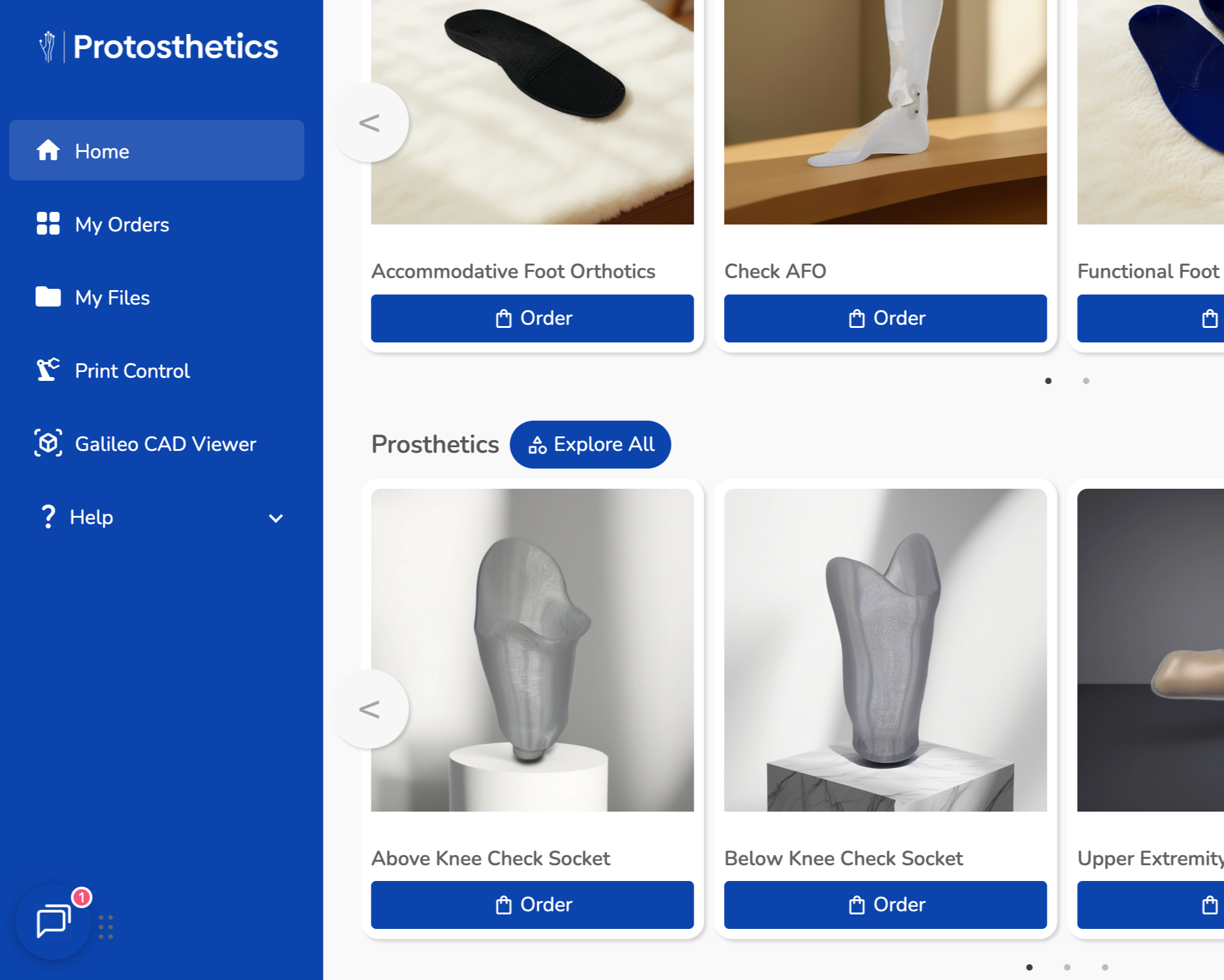 Close-up of a MacBook Pro screen showing a 3D model of a prosthetic limb being designed.