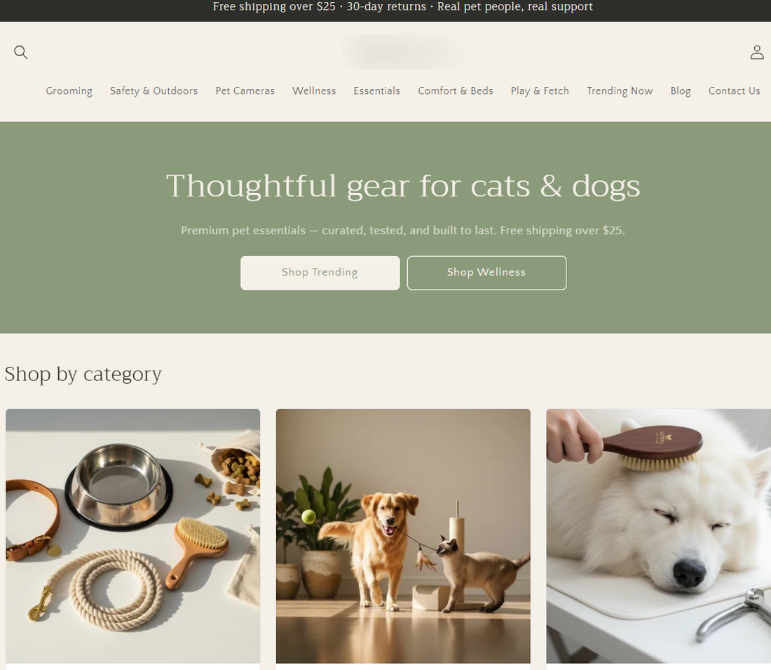 Homepage of a Shopify store Cross Brand Media built for a partner