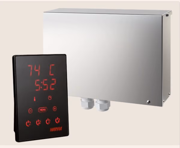 Harvia steam generator with digital control panel