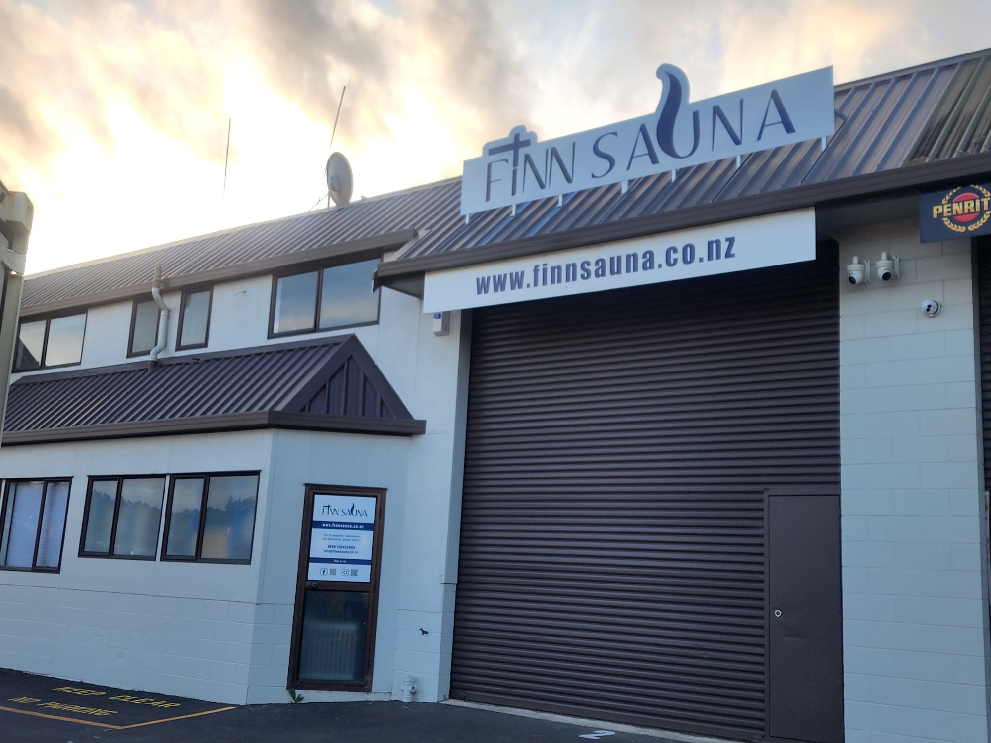 Finn Sauna workshop building in Auckland