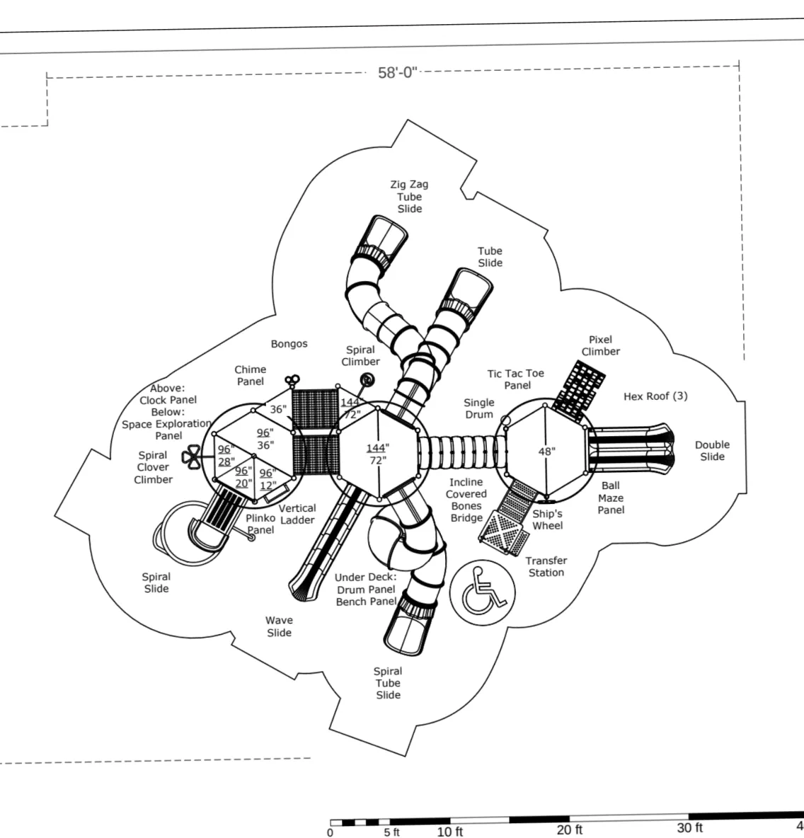 Commercial property site prior to playground installation