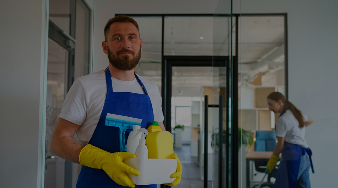 Apex Cleaning crew at work in a New York City building