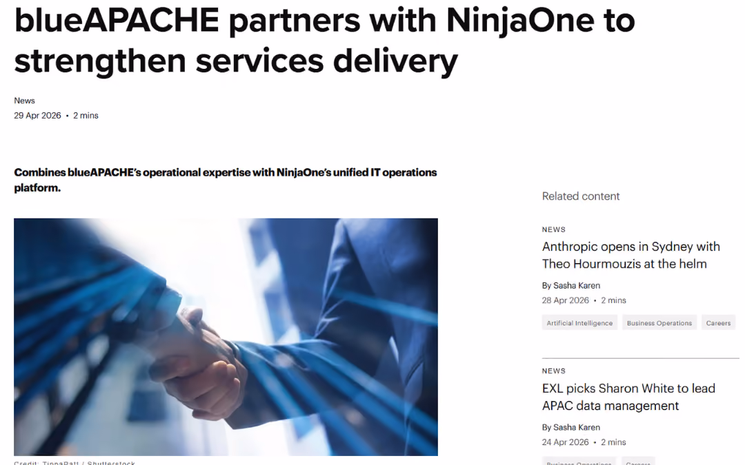 blueAPACHE Partners with NinjaOne to Strengthen Services Delivery
