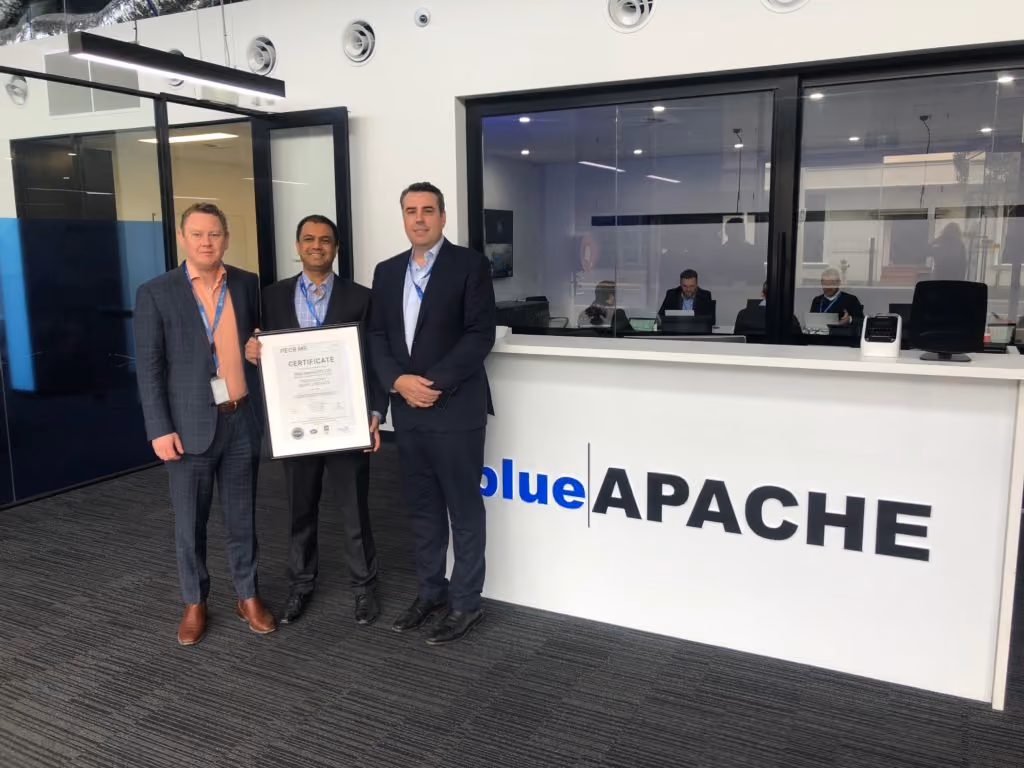 blueAPACHE achieves ISO 27001 certification for information security