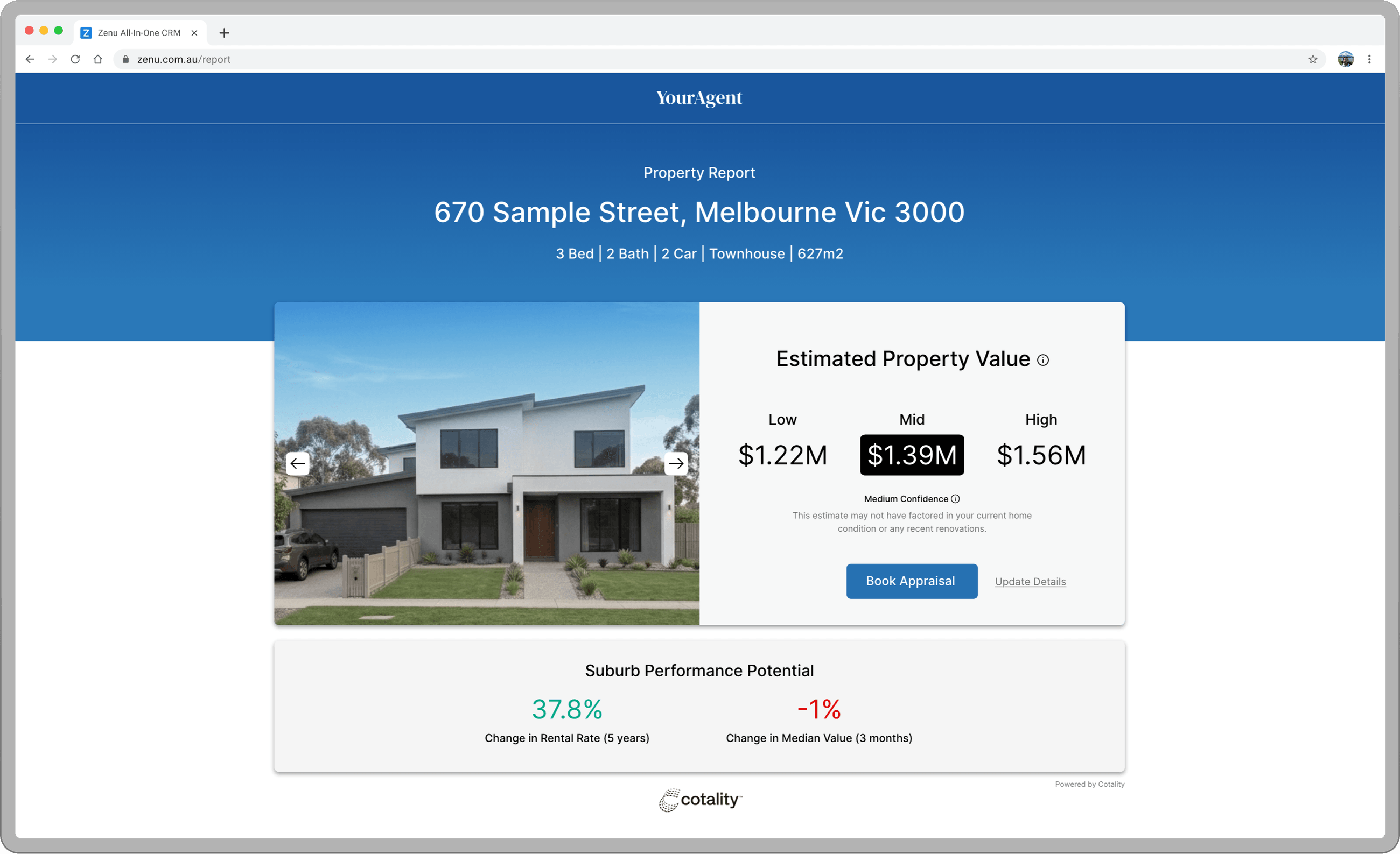 Lead Gen Websites property report preview