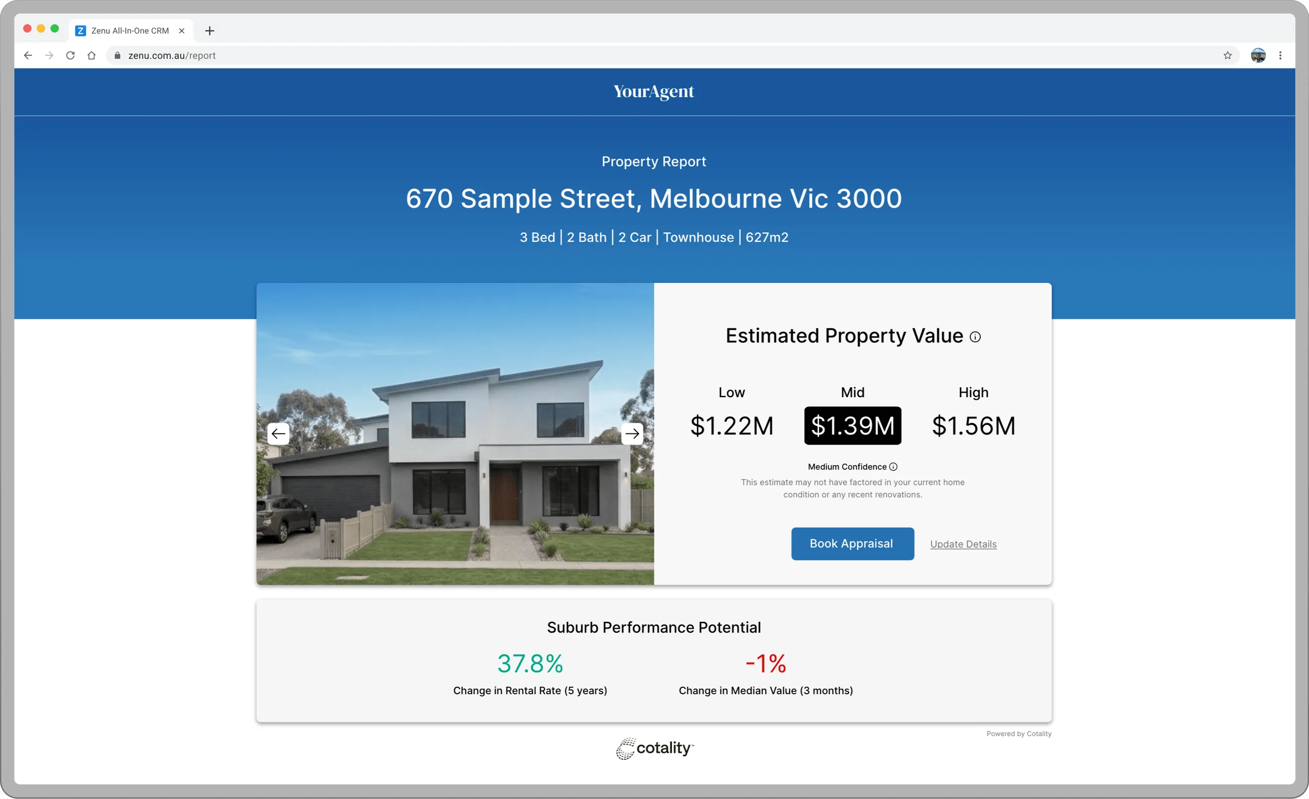 Lead Gen Websites property report preview