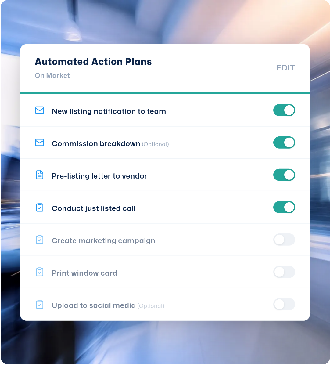 Automated action plans in Zenu