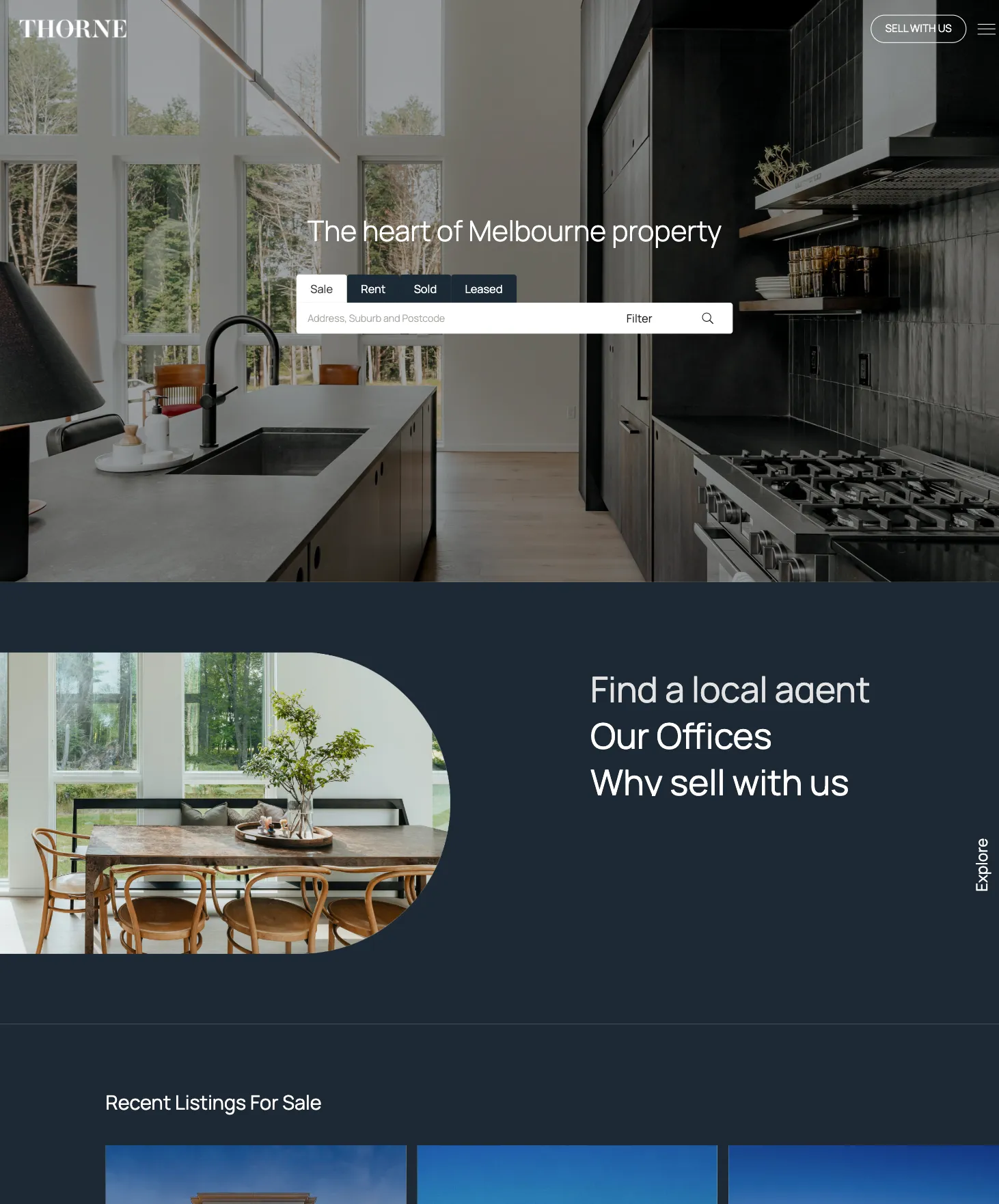 Thorne real estate website theme preview