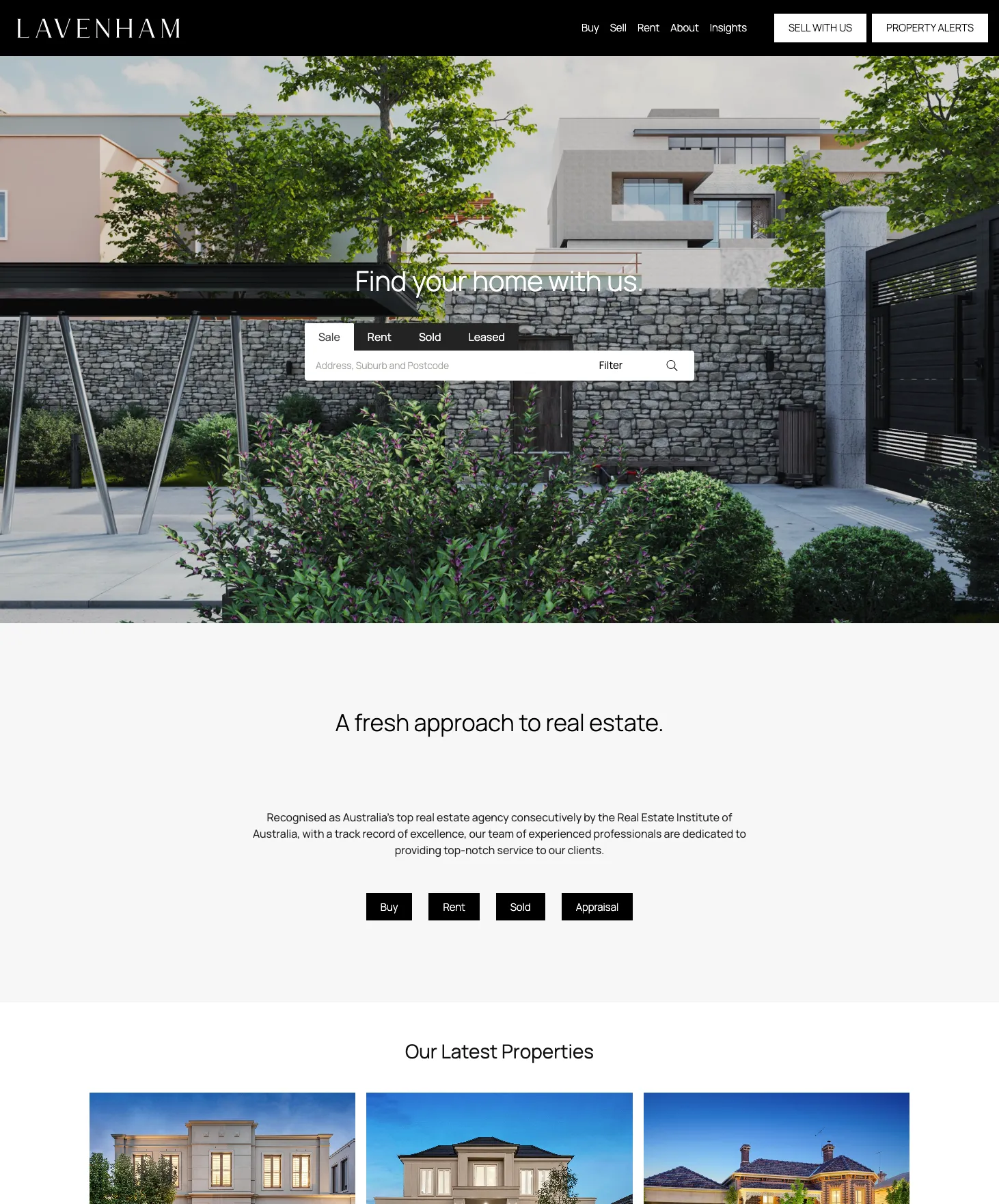 Lavenham real estate website theme preview