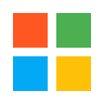 Four squares arranged in a 2x2 grid with colors red, green, blue, and yellow, representing the Microsoft logo.