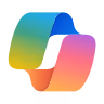 Colorful abstract logo with overlapping gradient shapes in blue, green, yellow, pink, and red forming a dynamic, stylized triangular loop.