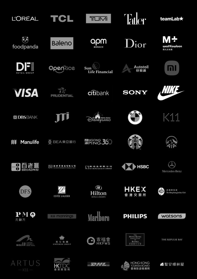 Selected OMX brand client logos including key regional media and corporate partners.
