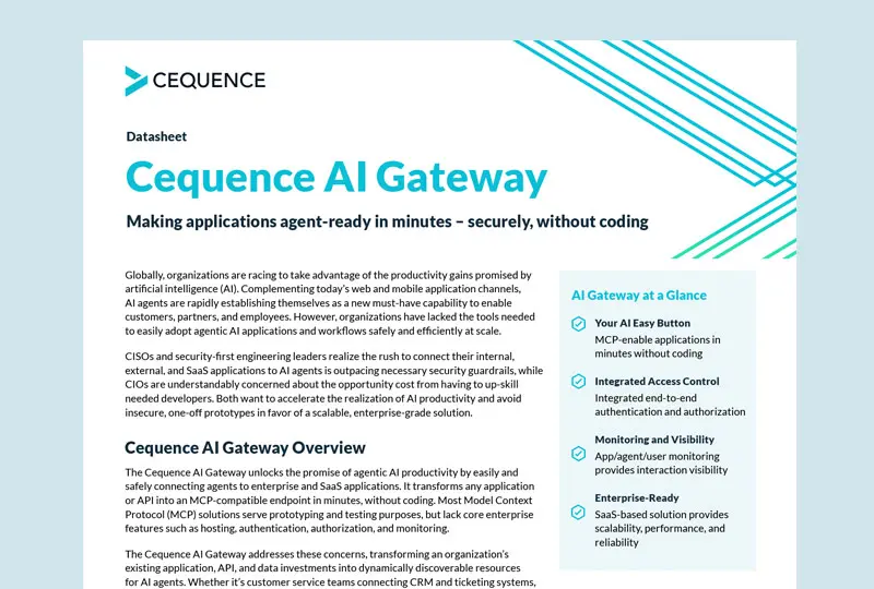 Cequence AI Gateway datasheet thumbnail
