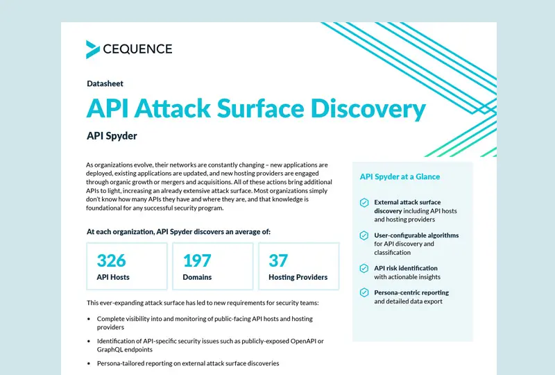 Cequence API Spyder datasheet thumbnail