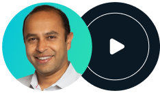 An image of Shreyans Mehta from Cequence with a play button representing the AI Gateway Overview at Descope Hackathon video