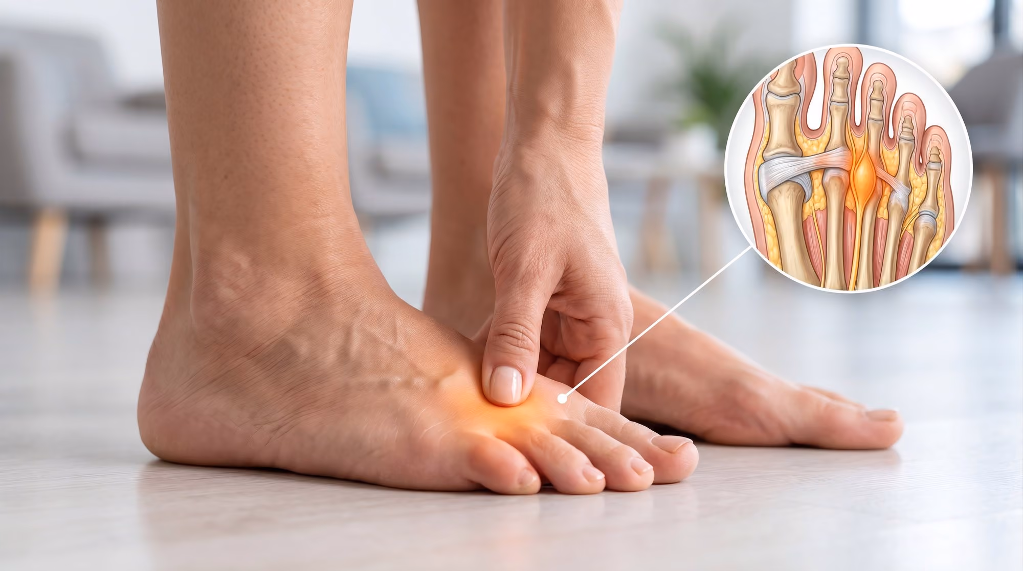 Morton's neuroma between the toes