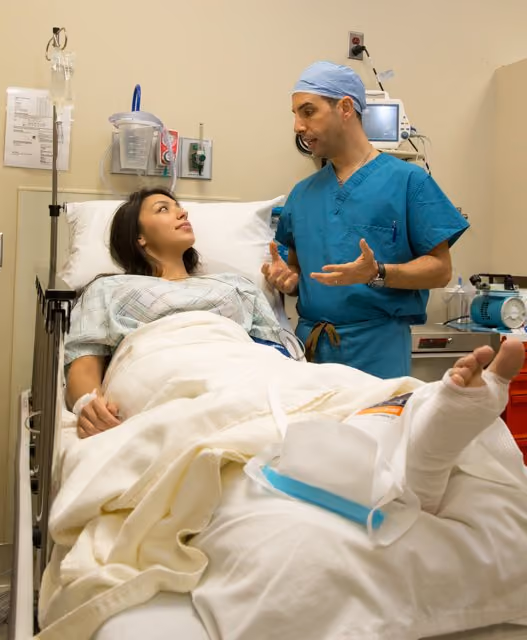 Ankle surgery performed by a foot and ankle surgeon