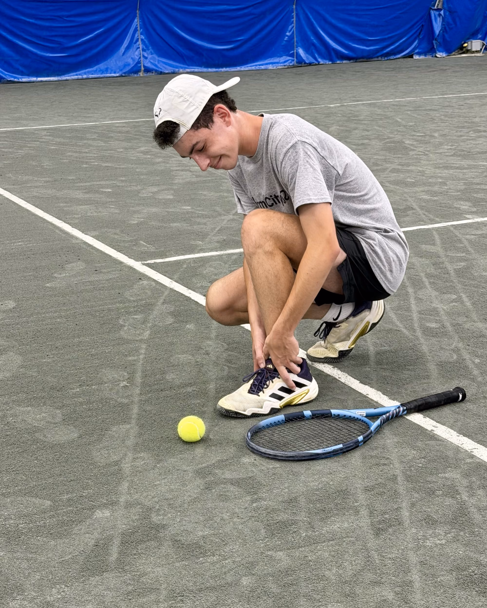 Athlete recovering from a foot injury
