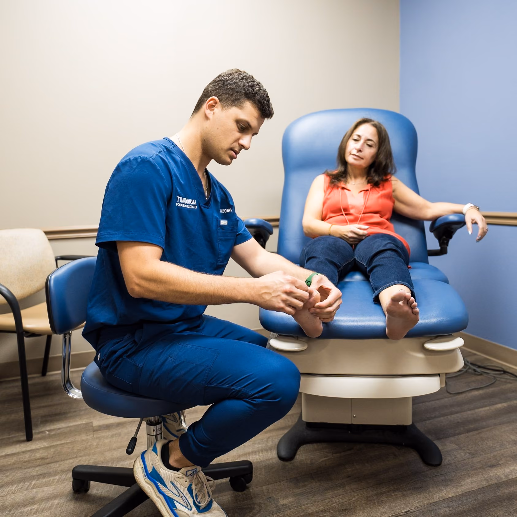 First visit with a podiatrist at Timonium Foot and Ankle Center