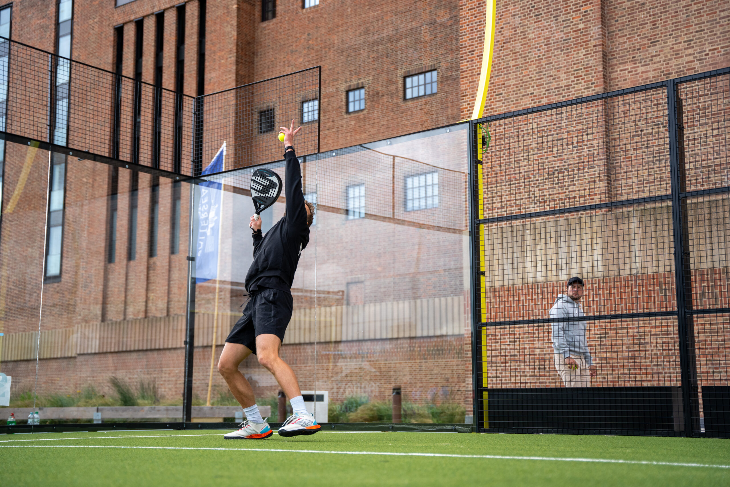 Image of a padel court close up