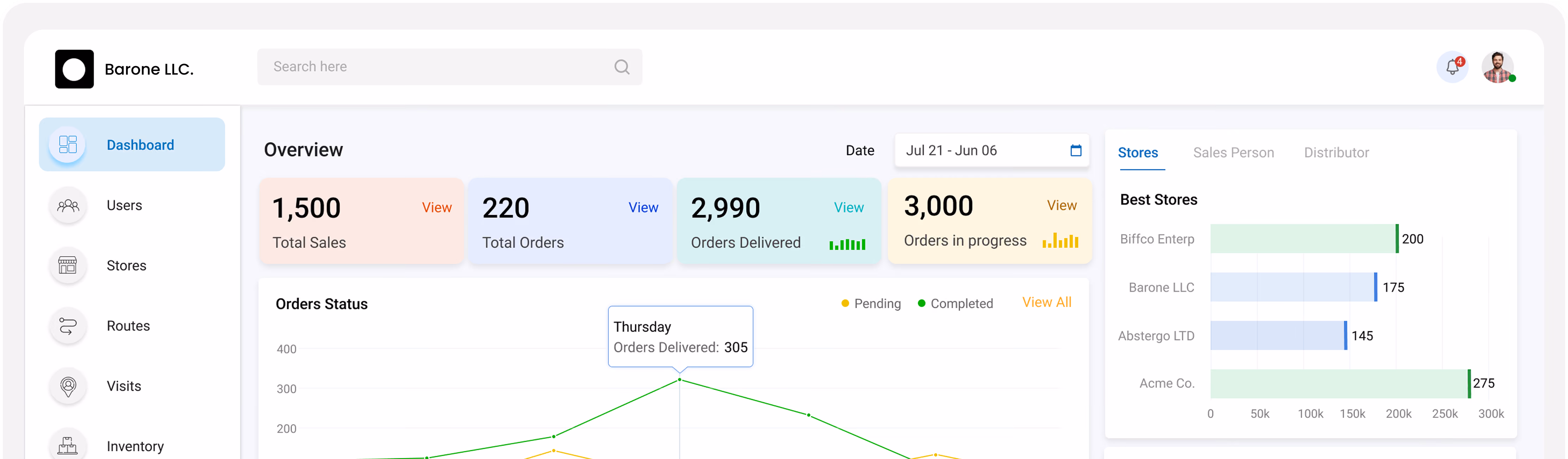 hero section dashboard image