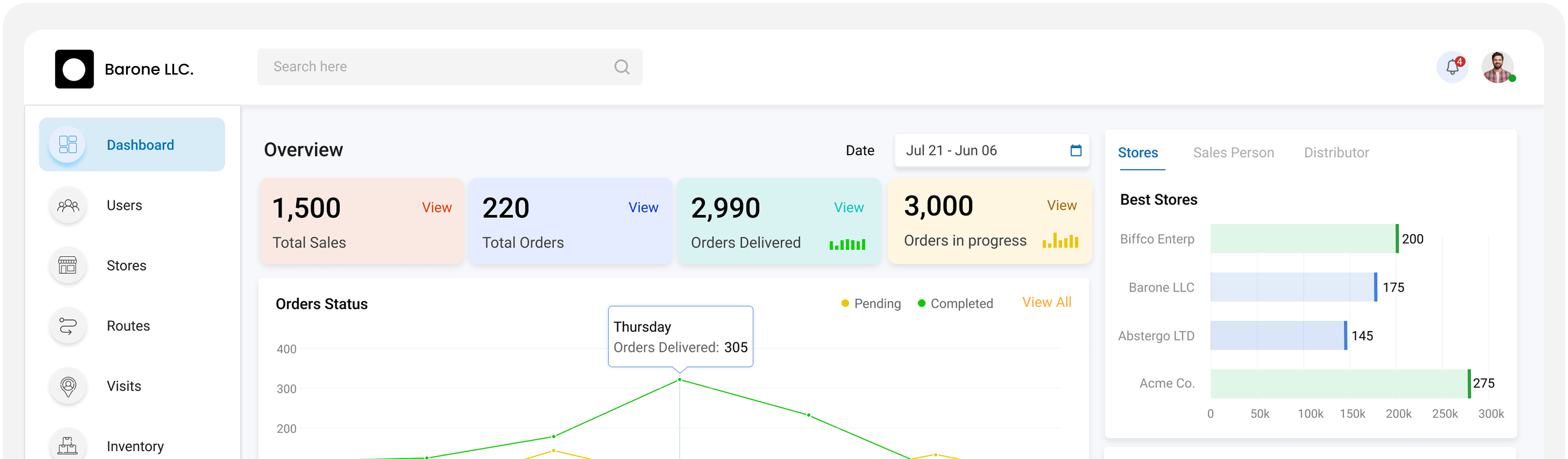 hero section dashboard image