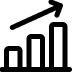 Icon of a document with a bar chart and a magnifying glass representing document performance analysis.
