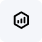 Icon of a sales chart inside a hexagon, representing sales performance or analytics.