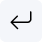 A black arrow pointing left with a bent tail on a rounded white square background, representing a back or undo action.