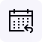 Icon of a calendar with a highlighted date and a magnifying glass over it, symbolizing schedule search or date search.