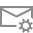 Icon of an envelope with a gear symbol on the lower right, representing email settings or options.