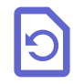 Icon of a document with a curved arrow pointing counterclockwise, symbolizing refresh or reload.