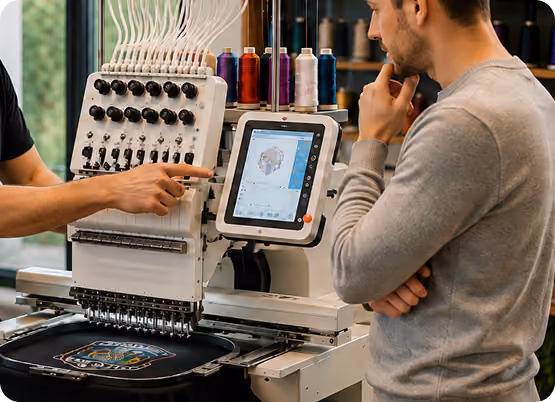 Beitragsbild: Die richtige Stickmaschine für Ihr Unternehmen finden