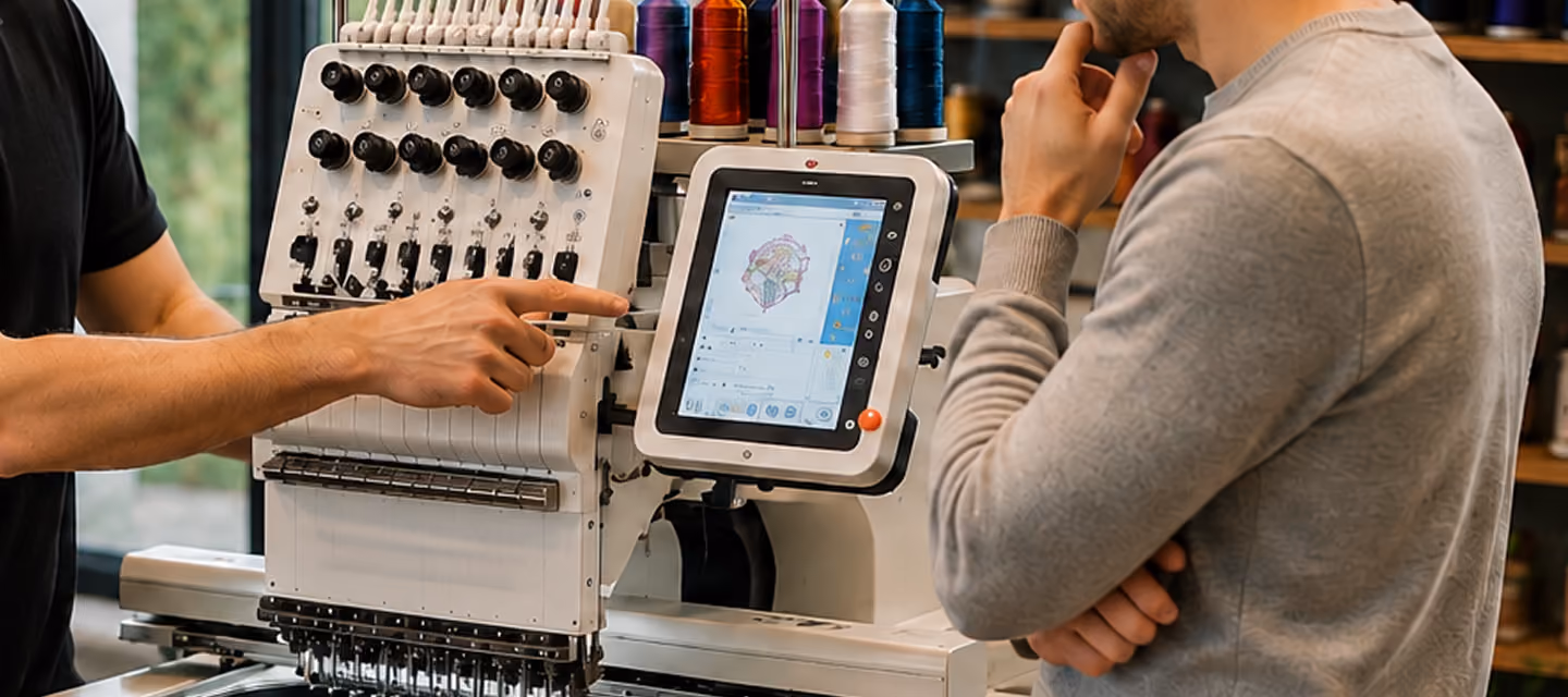 Beitragsbild: Die richtige Stickmaschine für Ihr Unternehmen finden