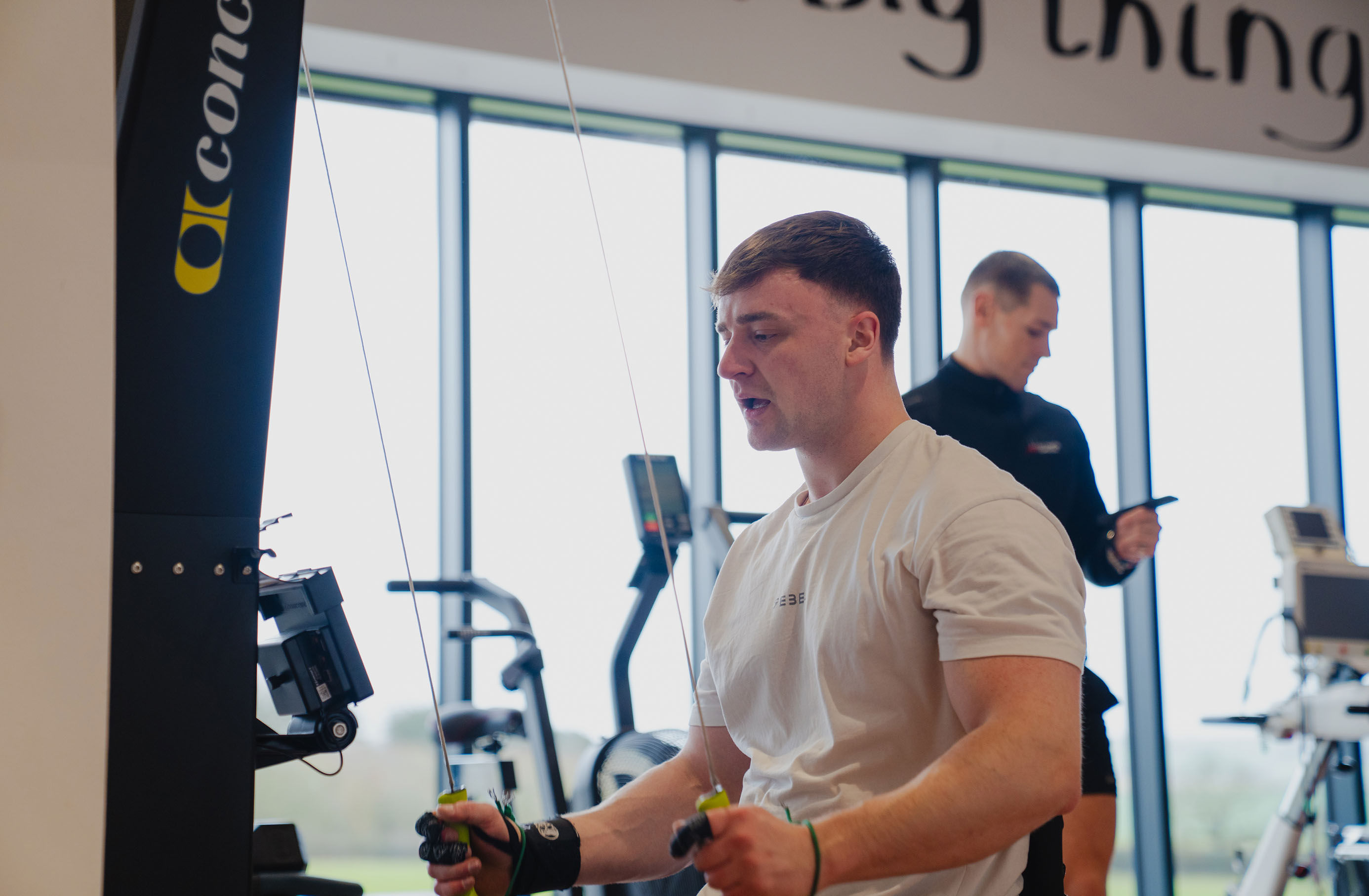a man working out in a gym