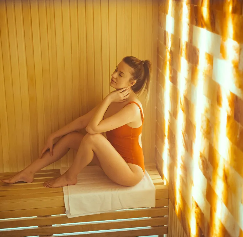 Salt brick halotherapy room