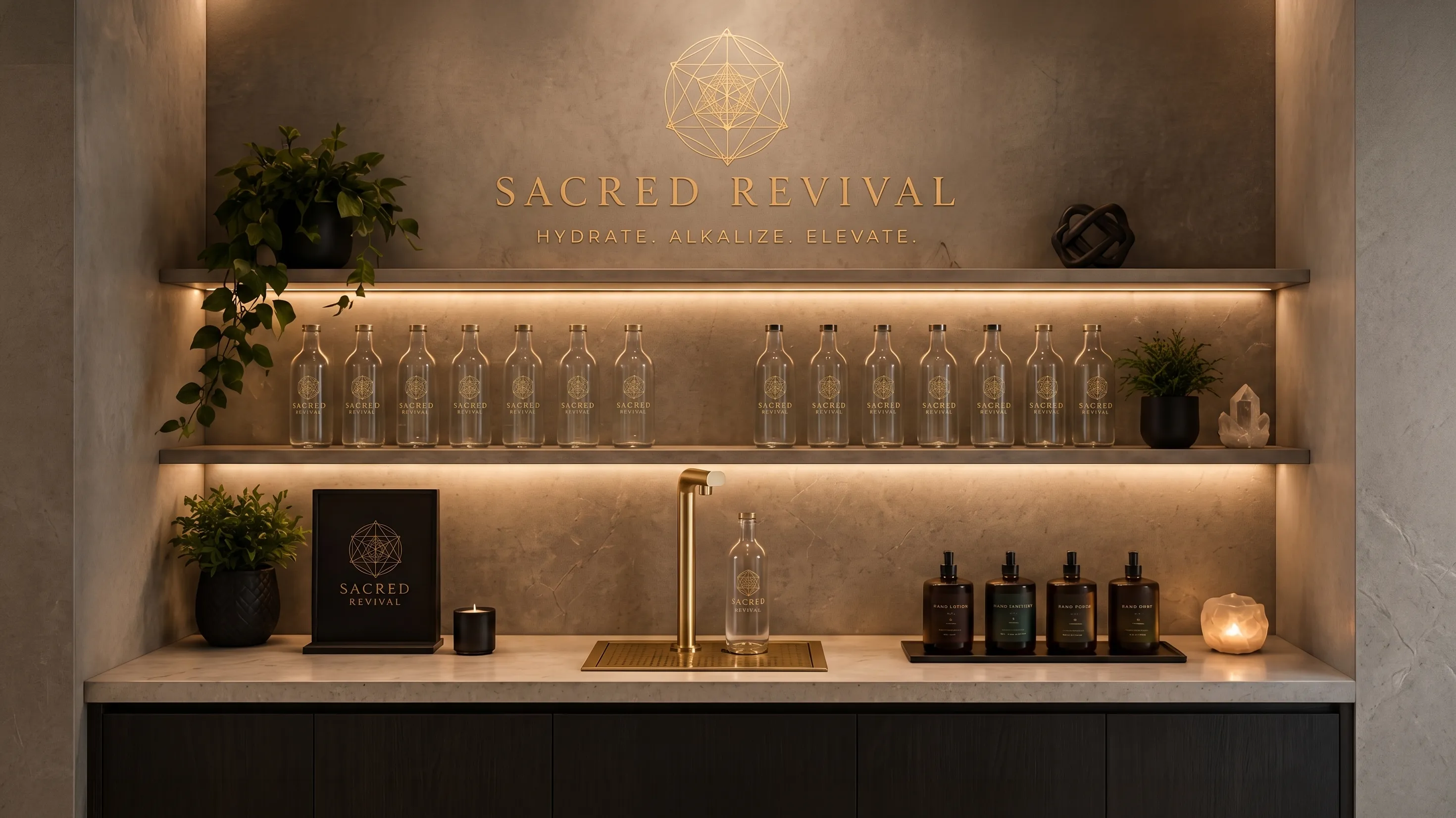 The hydration bar at Sacred Revival Wellness