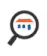 A magnifying glass with the flag of india on it.