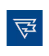 A blue square with a white triangle on it.