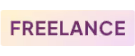 A white sign with the words freelance on it.