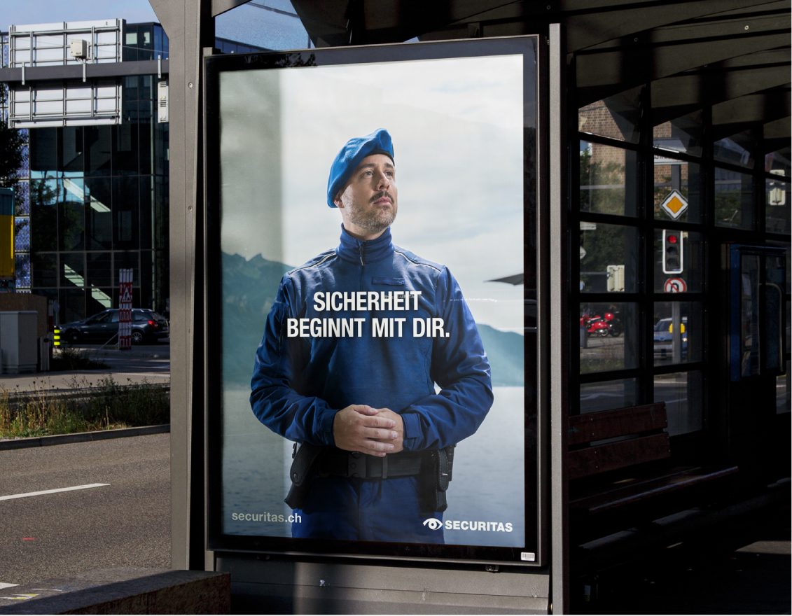 Securitas Bildwelt zur neuen Einsatzuniform, weiteres Sujet