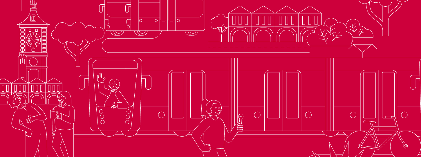 Startseite des digitalen Geschäftsberichts von BERNMOBIL