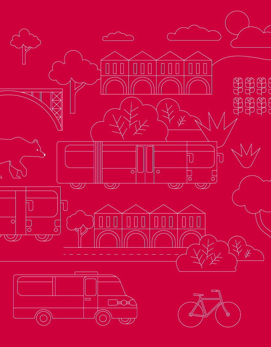 Illustration aus dem digitalen Geschäftsbericht von BERNMOBIL, Motiv 02