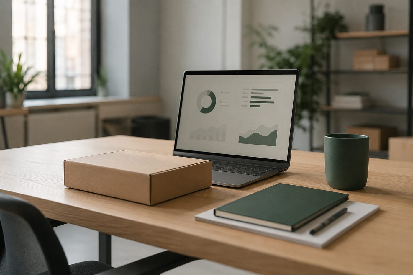 A modern workspace used for e-commerce brand operations