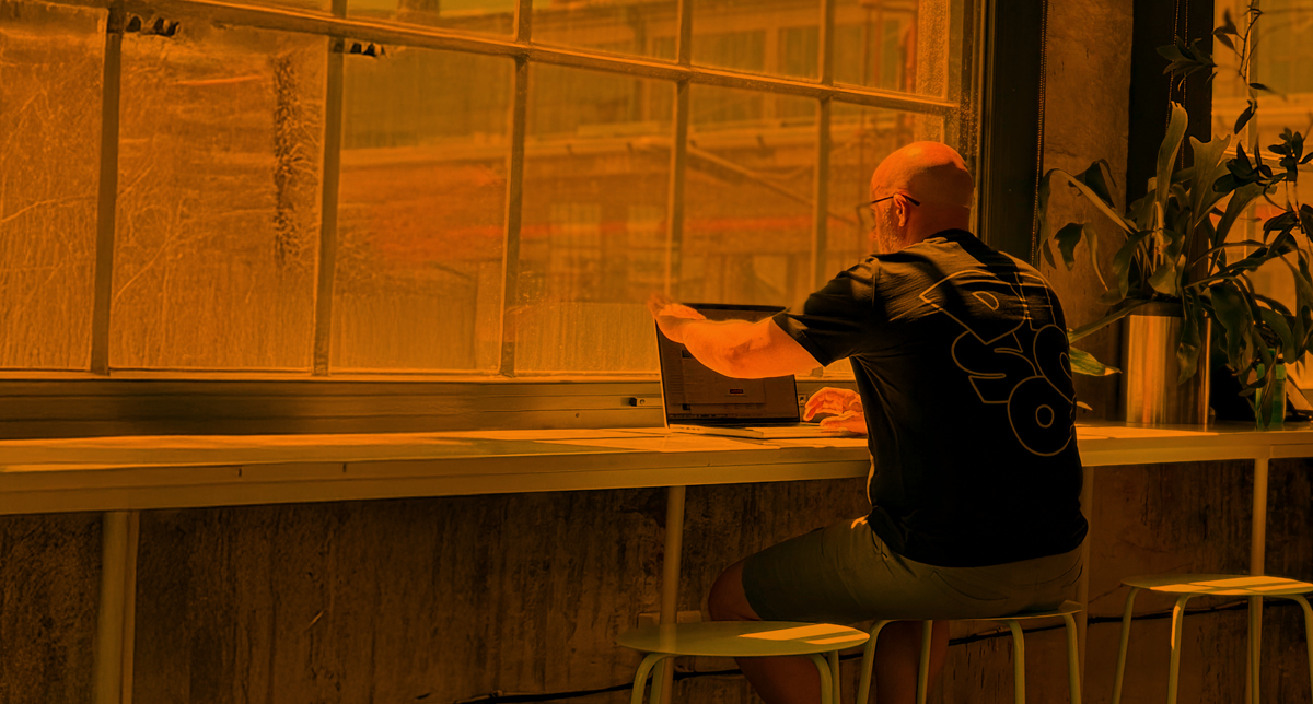 Craig, founder of Total Brandits, at work